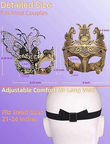 Miniatura 5 de Ubauta Varias máscaras venecianas para mascaradasfiestasbaile de graduaciónMardi GrasBodaDecoración de pared