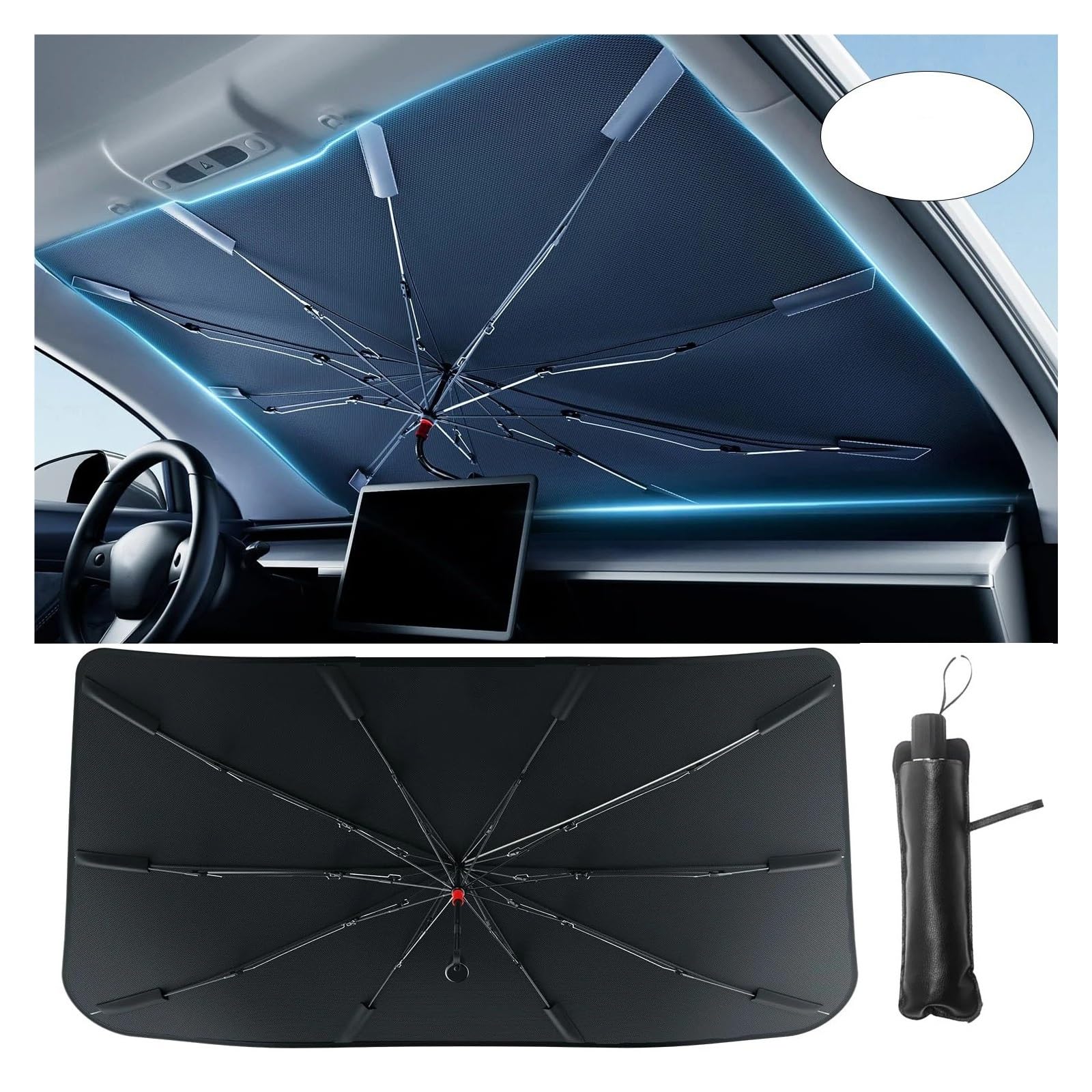 Parasole Parabrezza Anteriore 2024 Parasole Per Parabrezza Auto Anti UV Pieghevole