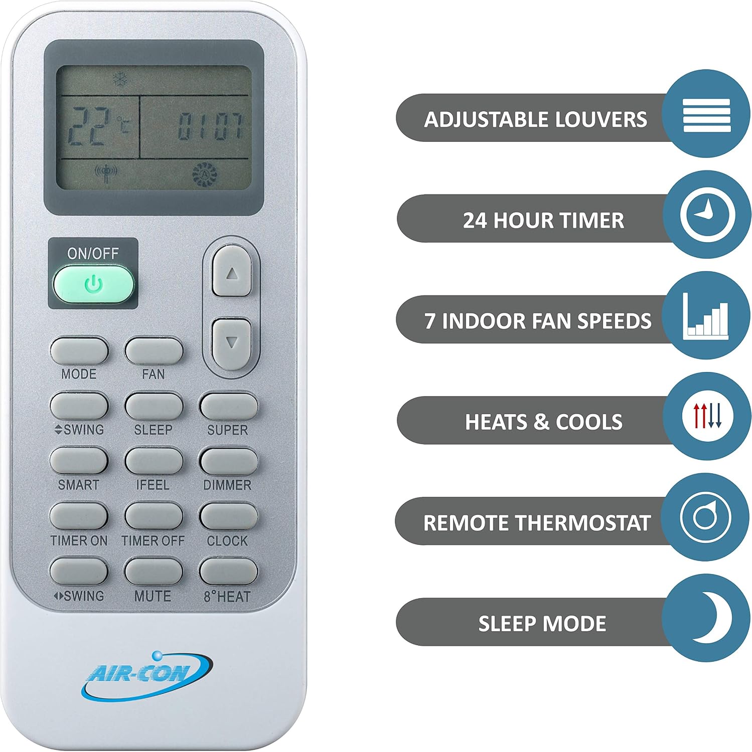 Mini Split Ac Remote Control Air-Con 24000 BTU Ductless Mini Split AC/Heating System Instruction Manual