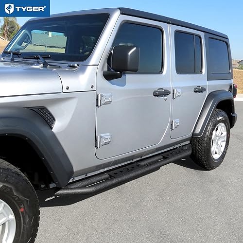 Miniatura 4 de Tyger Auto Star Armor Compatible con Jeep Wrangler JL 2018-2023 de 4 puertas (excepto JK)  TG-JA2J2288B  Rieles laterales Nerf Bars