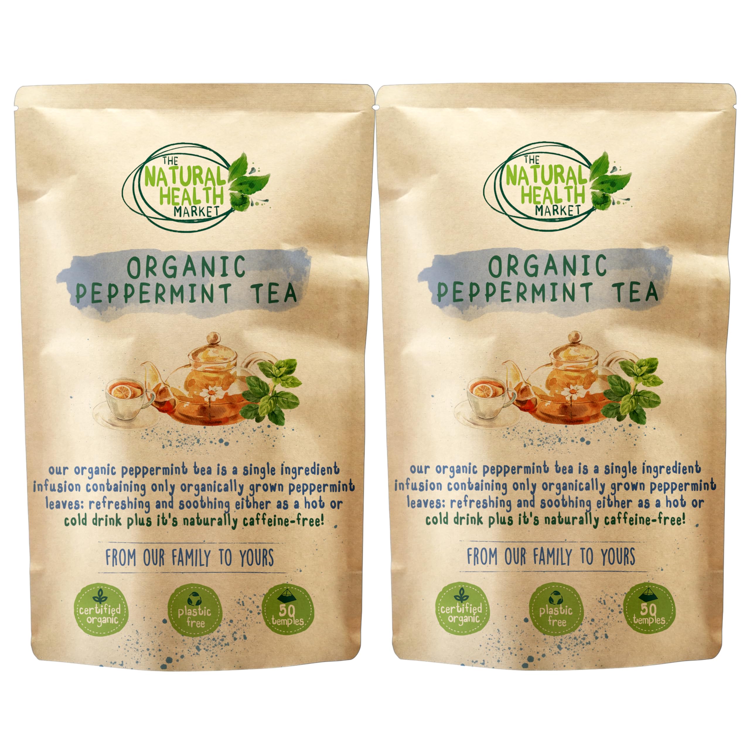 Organic Ginger Tea Bags – Strong Pure Ginger Root Herbal Tea – Plastic-Free & Caffeine-Free – Soil Association Organic – 50 Compostable Tea Bags – The Natural Health Market — view 11