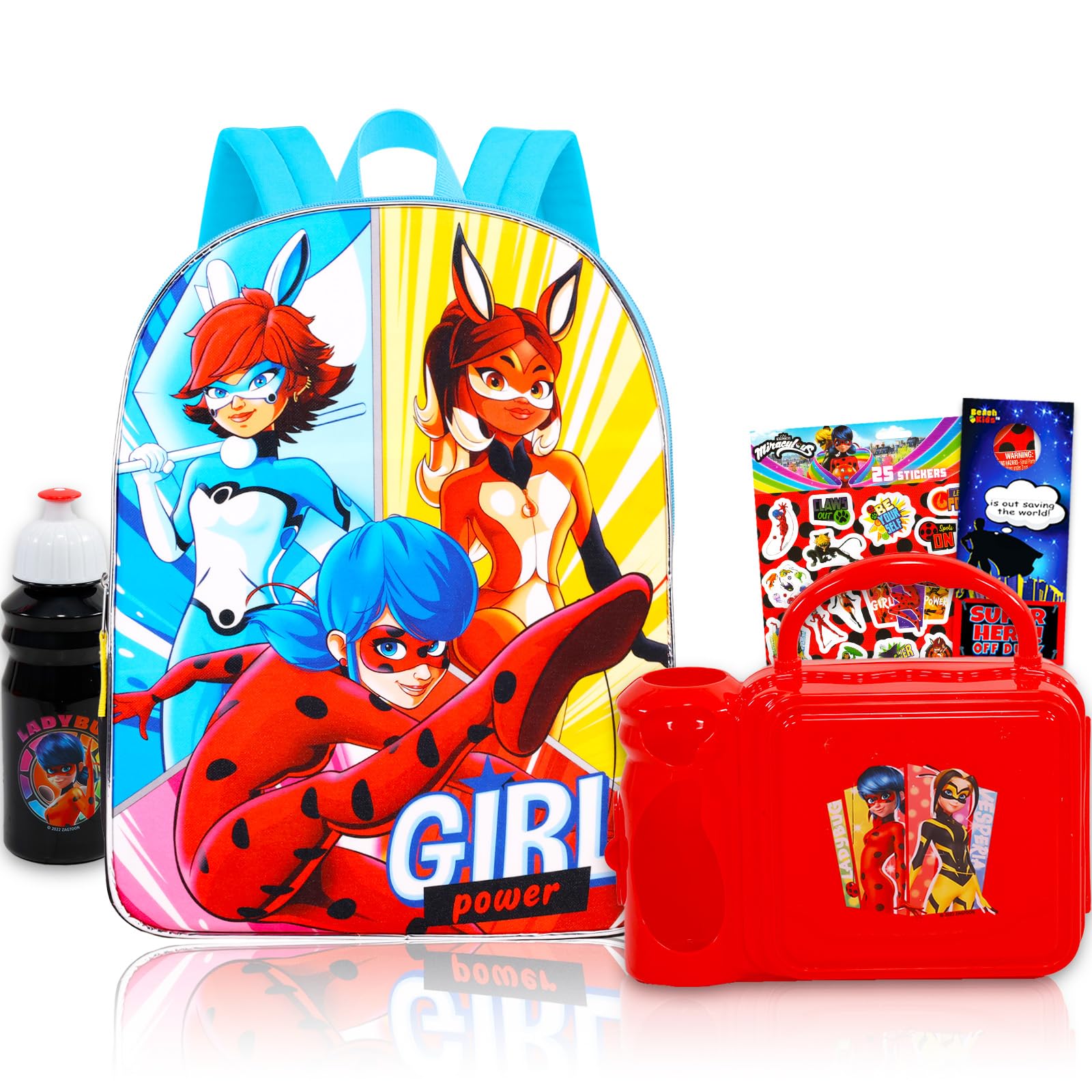 Amazon.com: Miraculous Ladybug Backpack with Lunch Box Set