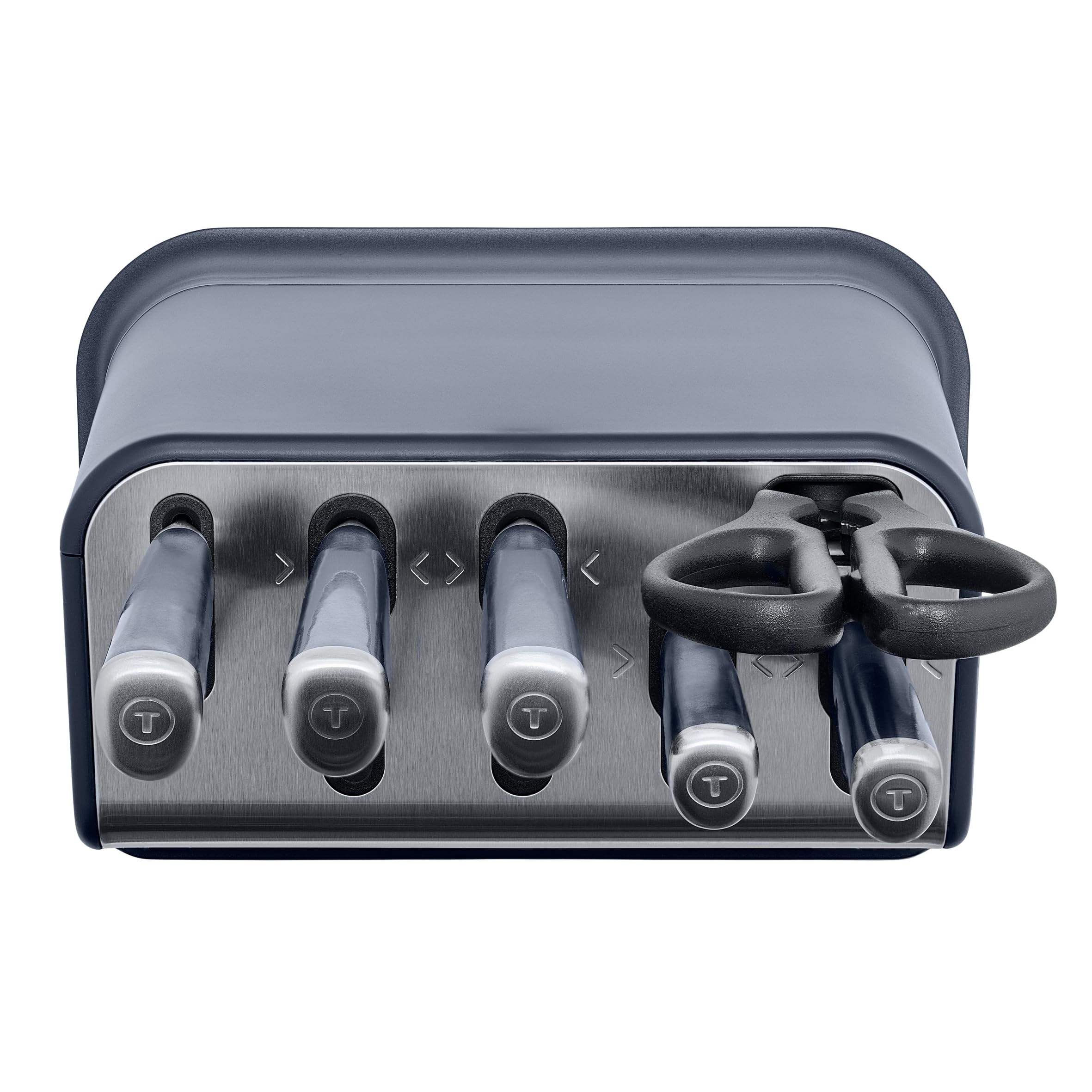 Tefal EverSharp, Set di coltelli da 6 pezzi, blocco coltelli con affilacoltelli integrati, 5coltelli, forbici, affilato durevole, K297S744