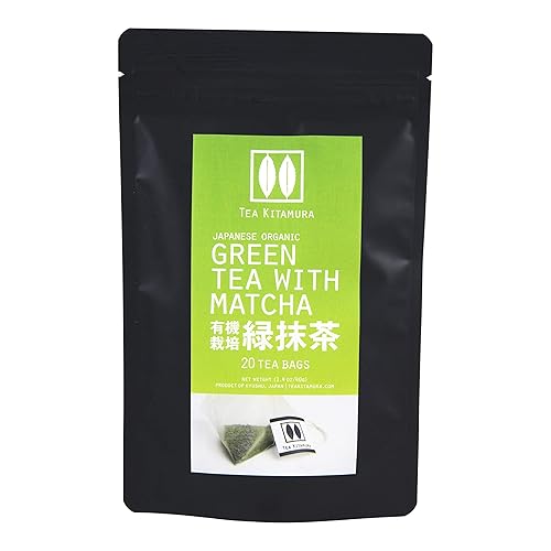 Té verde matcha japonés orgánico de origen único (Ryoku-Matcha) 20 bolsas de té de Tea Kitamura