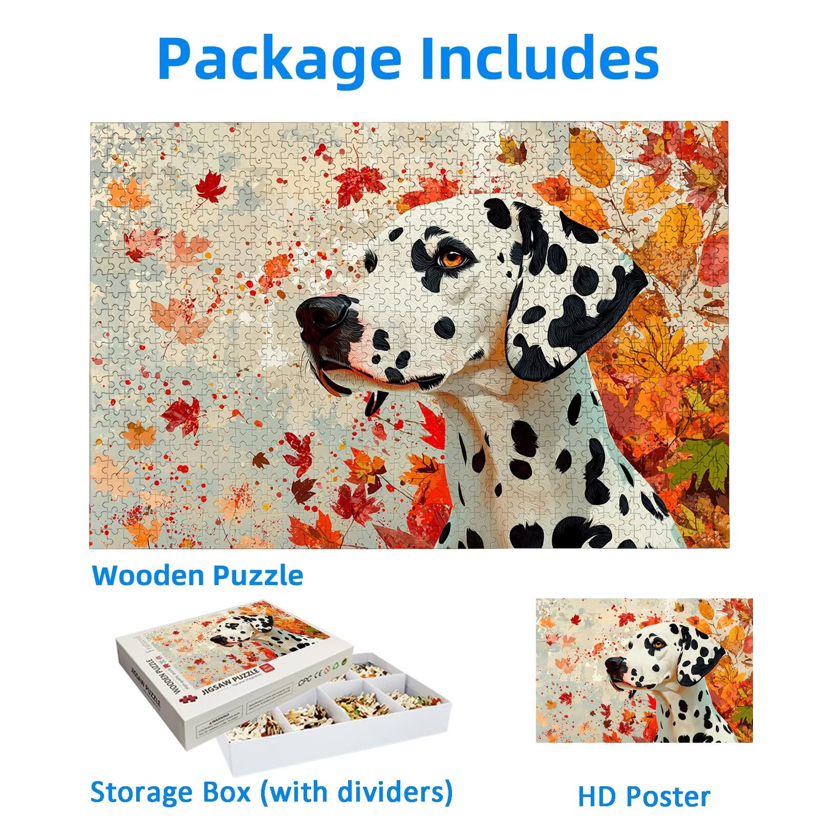 Puzzle 1000 Pezzi per Adulti, Puzzle Fiore1000 Pezzi Arte per Adulti e Ragazzi, Misura: 75x50 cm, Puzzles Cane in Legno Impegnativi, Puzzles per Idea Regalo Donna e Uomo, Decorazioni Casa, -3222
