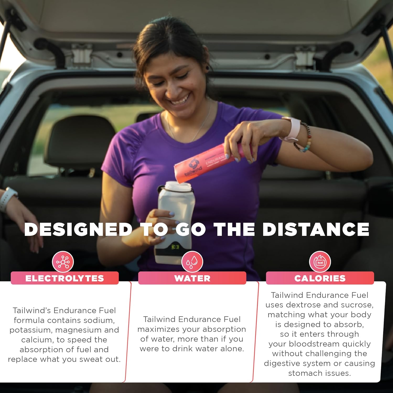 Tailwind Nutrition Endurance Fuel, Carbohydrate & Electrolyte Sports Drink Mix Powder, Gluten-Free, Vegan, Raspberry Buzz, 50 Servings (Caffeinated)