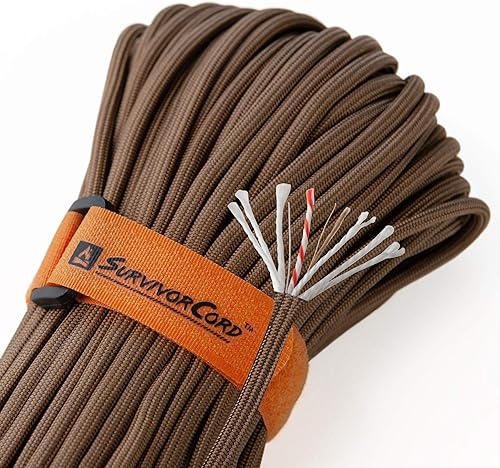 TITAN Survival Paracord 550 patentado - 25 pies, 100 pies, 500 pies y opciones de color  Paracord de supervivencia de 620 libras de resistencia