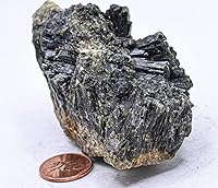 Vista 5 de 8.47 oz 3.3 "Columnar Green Epidote Druzy Cluster Áspero Natural Sparkling Pistacite Gemstone Crystal Mineral Geoda Raw Espécimen - Perú
