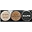 Pure Ziva Metallic Shimmer Off White, Gold Bronze Brown, and Glitter Black Vegan Eyeshadow Trio Palette; Talc, Paraben & Cruelty Free