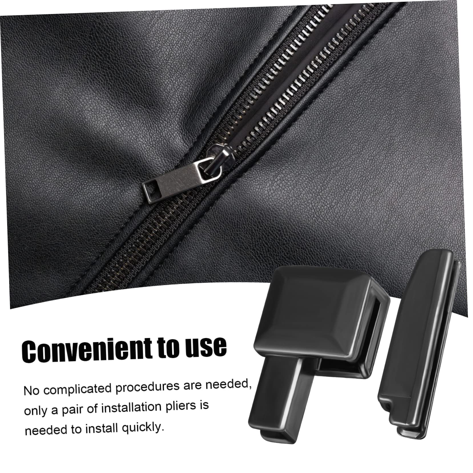 HOODANCOS 4piezas Kit De Reparación De Cremalleras De Accesorios Para Arreglar Ropa Chaquetas Jeans Maletas y Mochilas Deslizadores Cierres y Paradas De Metal