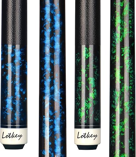 Vista 21 de LOTKEY Juego de tacos de billar profesionales de arce canadiense de 4/3/2/1-58 pulgadas, 18 ~ 21 onzas, palo de billar profesional, palo de billar