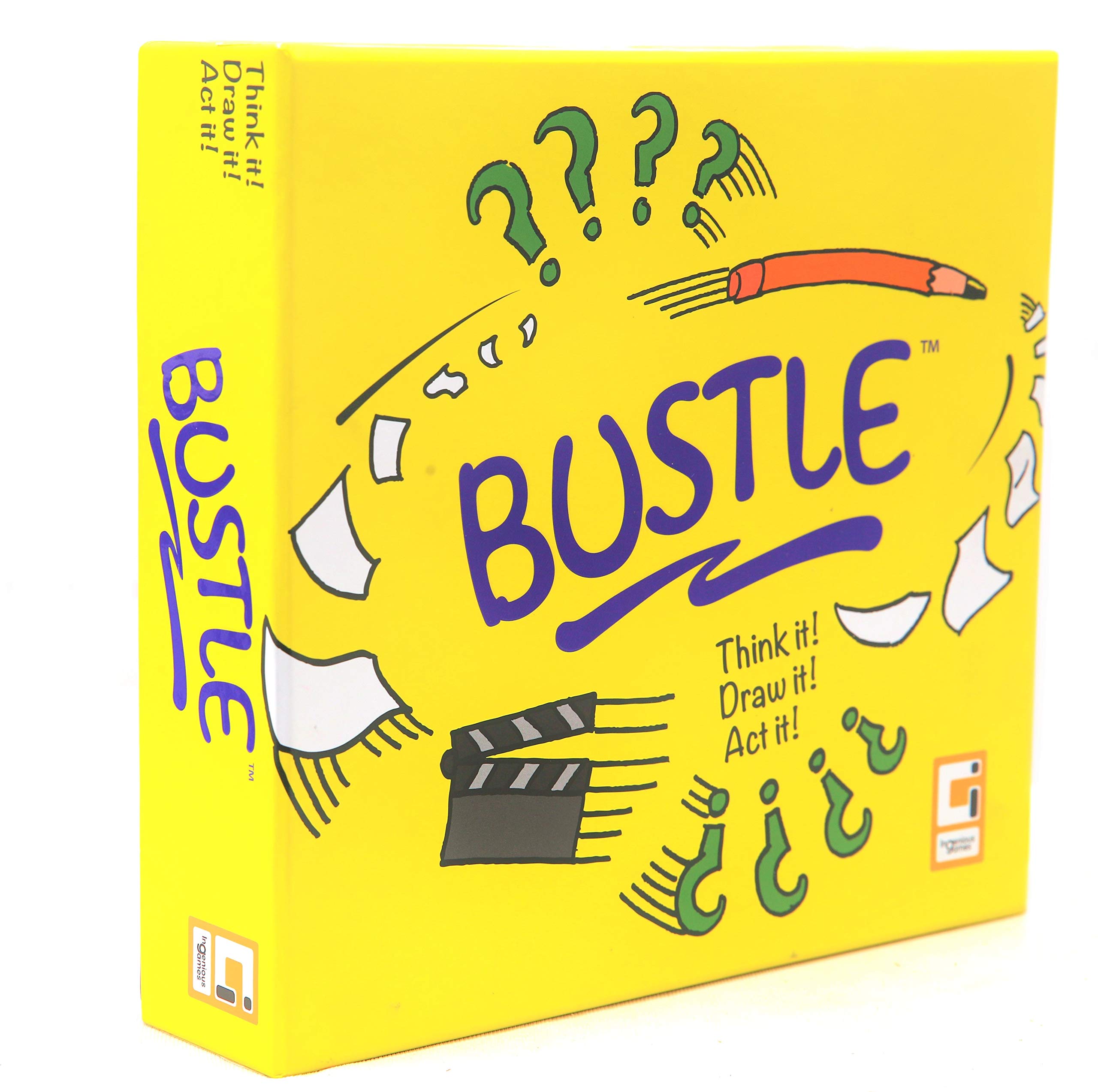 Ingenious Bustle Board Game - Fun, Acting and Drawing Card Games for Adults, Family and Kids Above 14+ Years, House Party Game with 400 Bustle and 60 Crank It Up a Notch Cards, Perfect for Gifting (B0819Q75ZT) Amazon Price History, Amazon Price Tracker