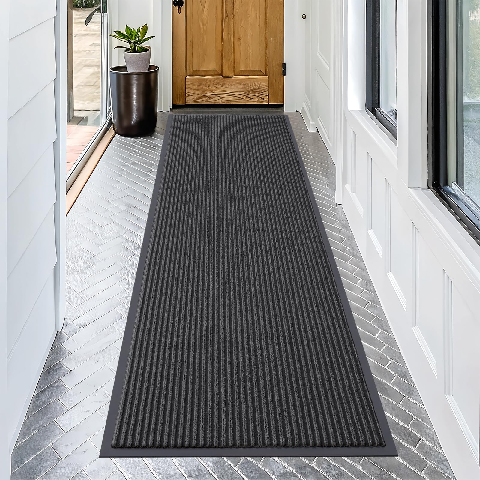 OLANLY Front Door Mat Indoor Outdoor Entrance, Waterproof Heavy Duty Doormat, Fade Resistant, Low Profile, Easy Clean Patio Porch Welcome Floor Mats for Entry, 29.5x17, Beige — view 191