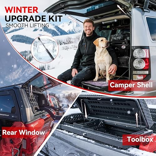 Miniatura 4 de IAQWE C16-17229 - Muelles de amortiguadores de gas de 16 pulgadas, 10 libras44N, soporte de elevación de 15.7 pulgadas para Snugtop are Leer,