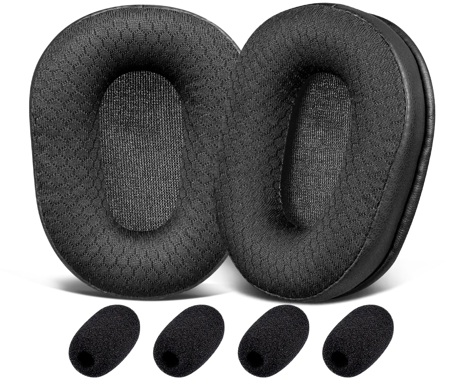 SOULWITMesh Fabric Earpads Replacement for BlueParrott B450/S450(450XT 450 XT) Noise Cancelling Bluetooth Headset, Ear Pads Cushions with Noise Isolation Foam