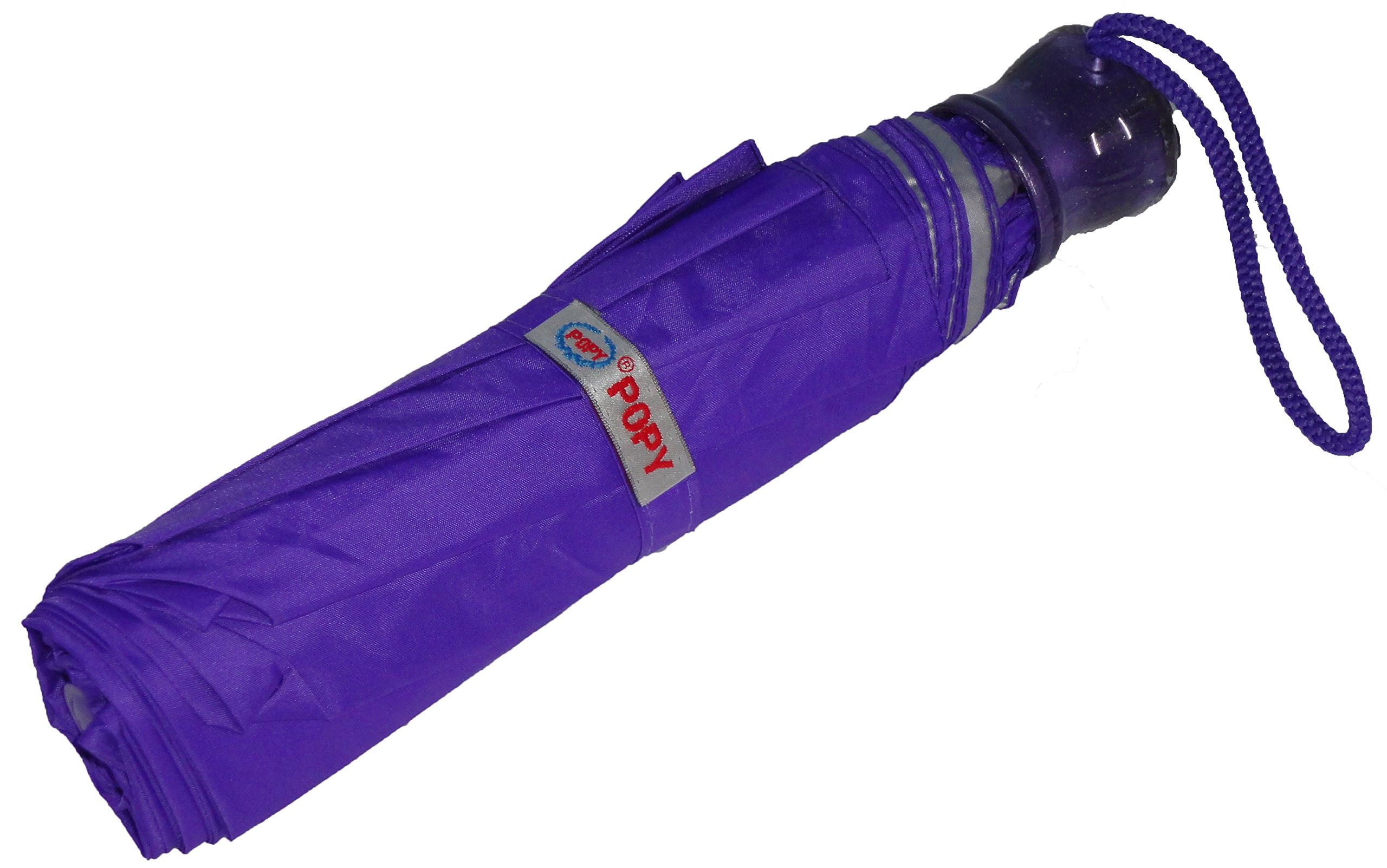3 Fold Colour Umbrella for Ladies with Silver Coating & Steel Frame (Violet)-image-39