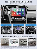 Vista 2 de Radio estéreo para coche Android 13 para Honda Civic 2016 2017 2018 2019 2020 con CarPlay inalámbrico Android Auto Mirror Link 2G+64G con Bluetooth