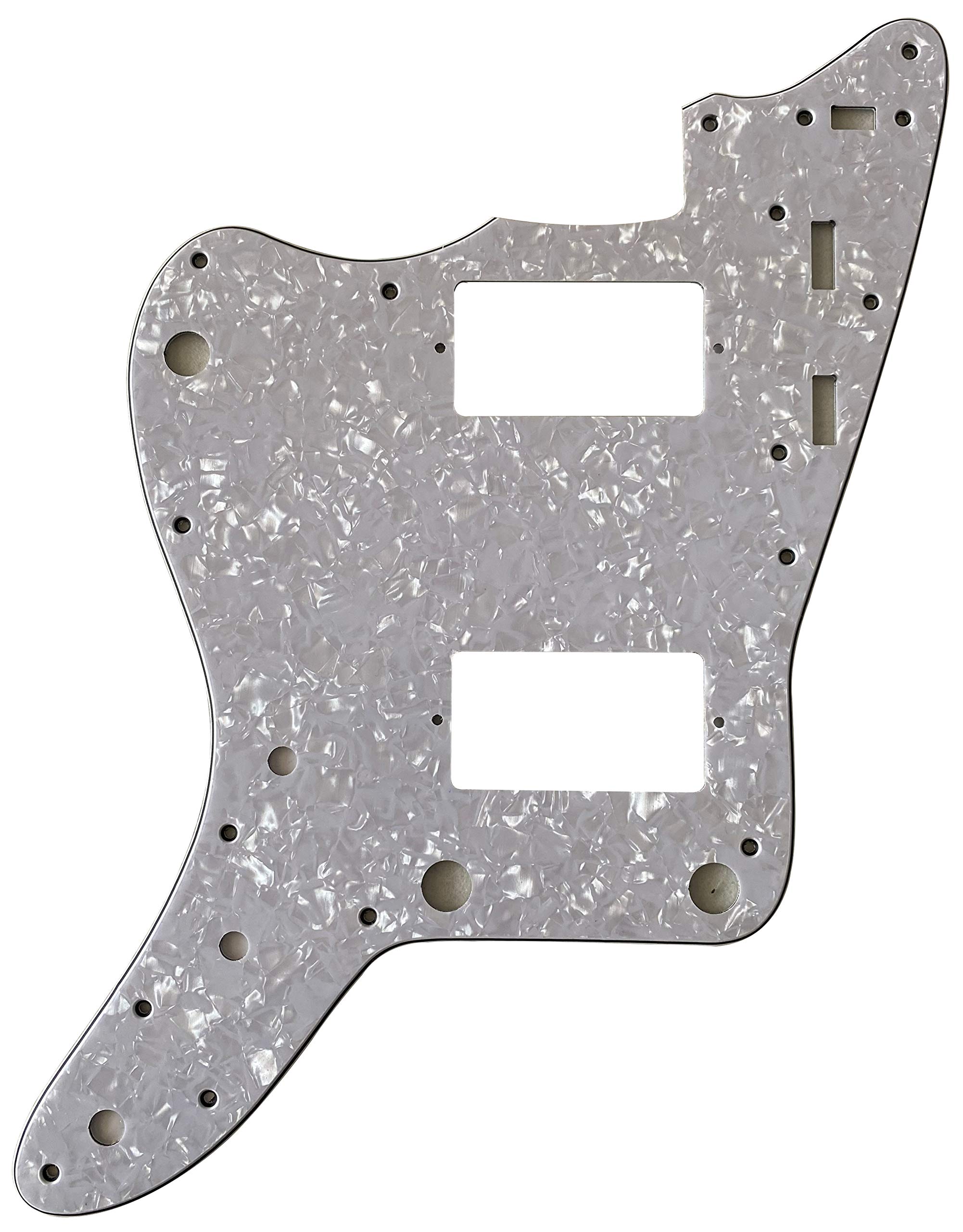Custom Guitar Pickguard For Japan Jazzmaster PAF Lefthanded Style (4 Ply White Pearl)