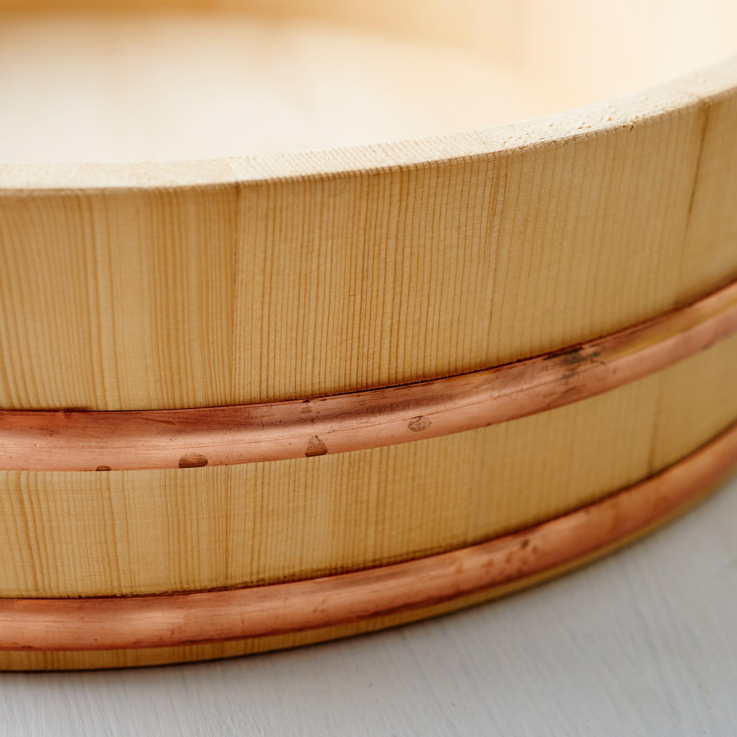 Reishunger Hangiri Holzschüssel für Profis (Durchmesser 48 cm) - Zur Veredlung von Sushi Reis - erhältlich in 30 cm bis 60 cm