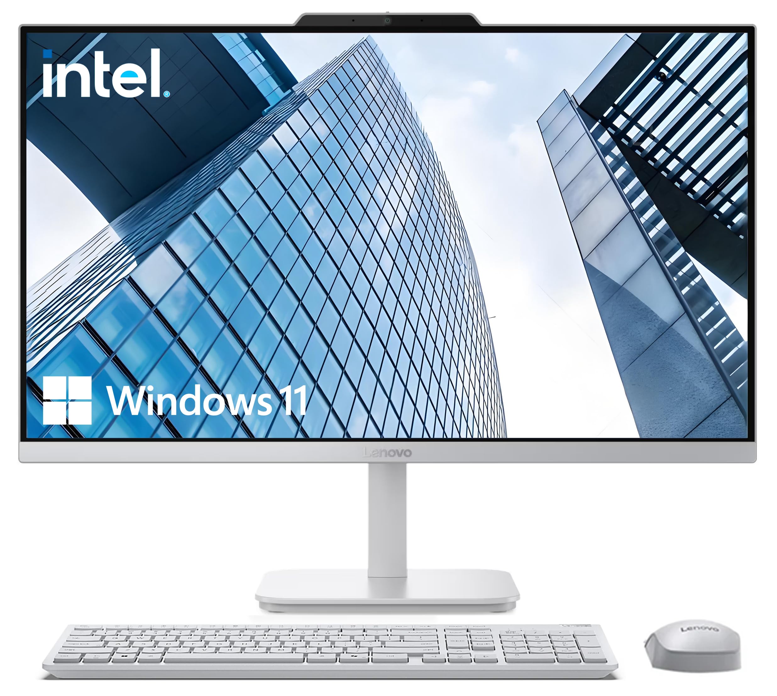 Lenovo 24" FHD All-in-One Desktop Computer for Home & Office, Intel Processor, 32GB RAM, 1TB PCIe SSD, Vent-Hear, WiFi 6, Bluetooth 5.2, HDMI,