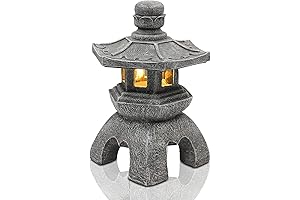 Nacome Solar Pagoda Lantern Garden Statue