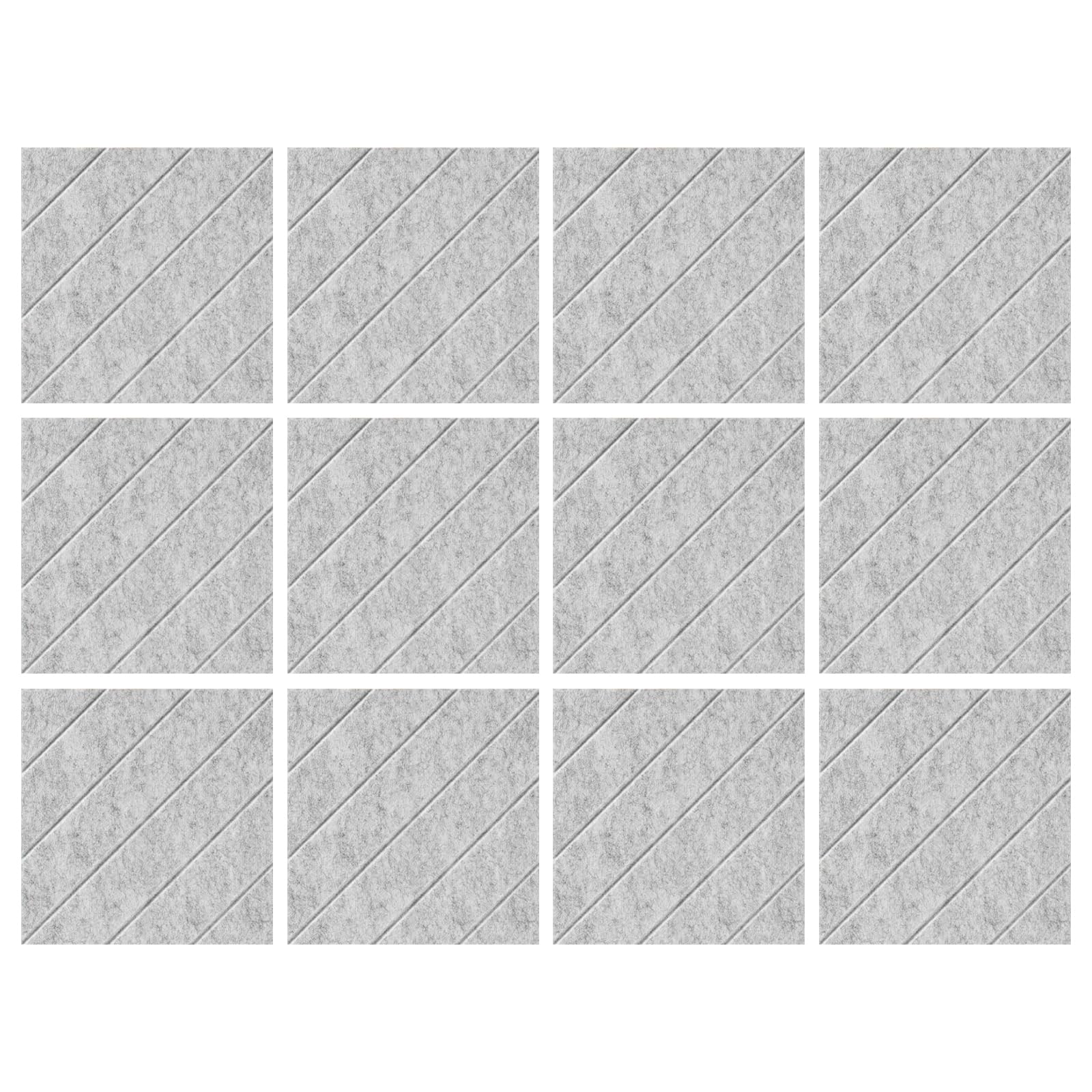 Mekalero 12 Pieces Acoustics Foam Wall Panels Flame Retardant Sound Absorption Tiles Polyester Texture for Nurseries and Theaters Acoustics Foam Panels