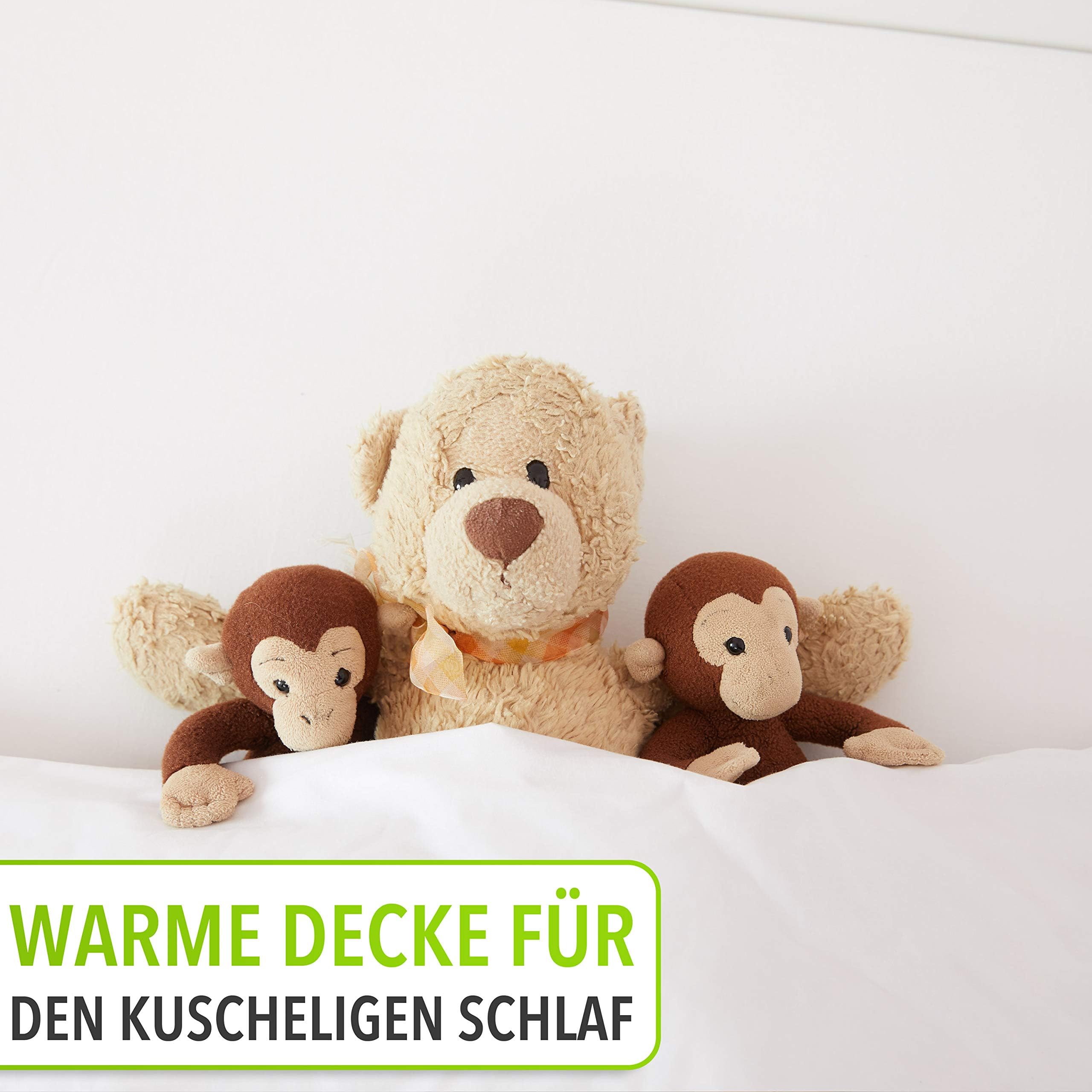 Koru Kids® Kinderwagendecke 80x80 cm 100% Daunen Winter bis 60 Grad waschbar Oeko-TEX Füllmenge 250g