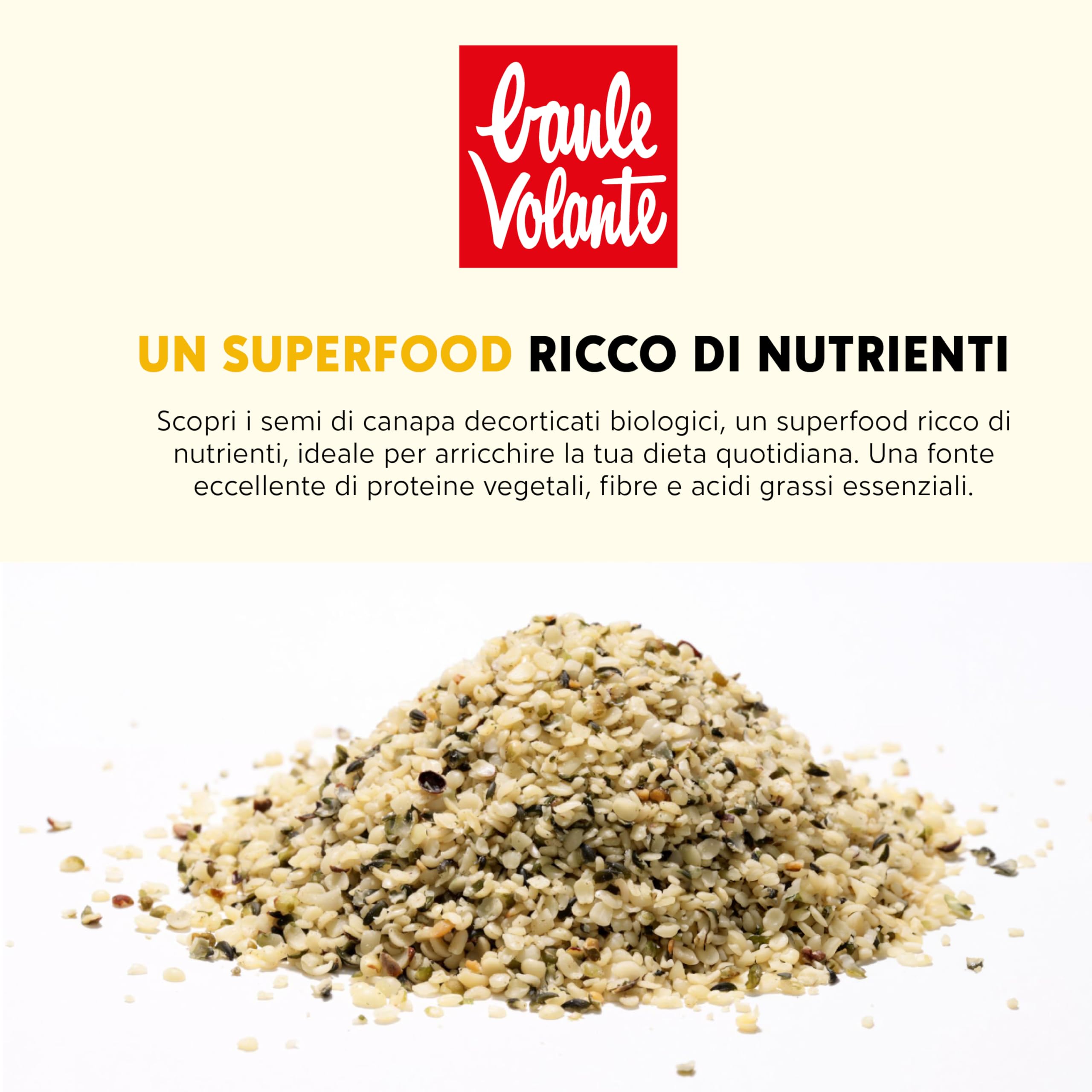 Baule Volante Semi di Canapa Decorticati – Semi di Canapa Bio - Ricco di Proteine ​​e Fibre – Ideale per Insalate e Zuppe - 200g - 5