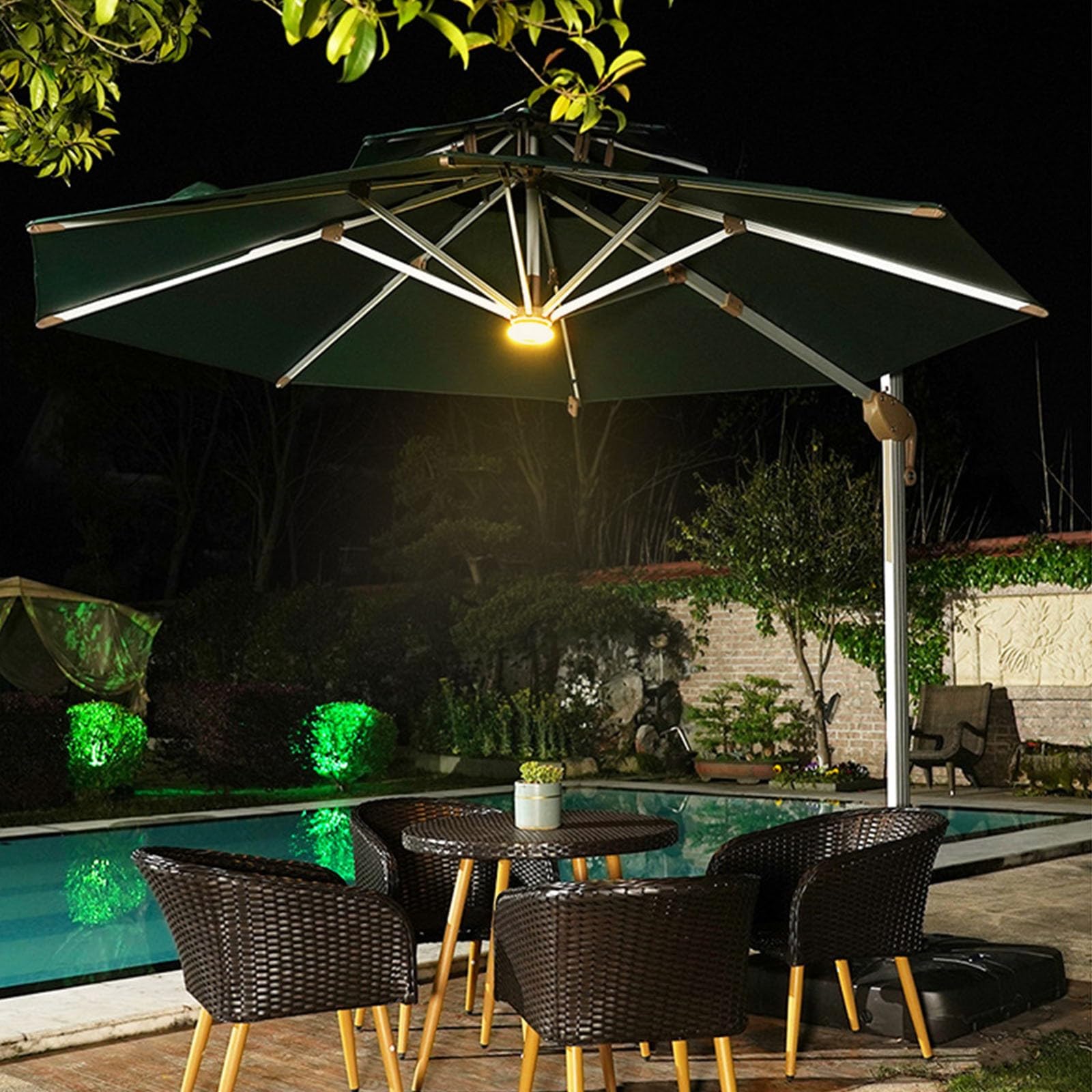 Luz de sombrilla LED a prueba de agua Lámpara paraguas recargable Luz de sombrilla inalámbrica para jardín al aire libre para sombrilla de patio tienda de campaña al aire libre Luces para sombrill