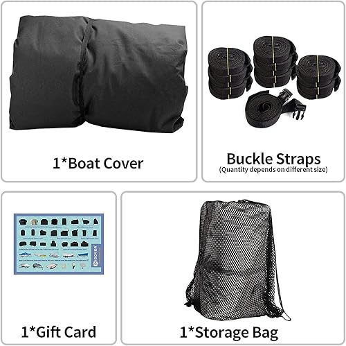 Miniatura 7 de iCOVER - Cubierta de pontón remolcable, se adapta a 17 a 28 pies de largo y ancho de haz de hasta 102 pulgadas de ancho con bolsa de almacenamiento