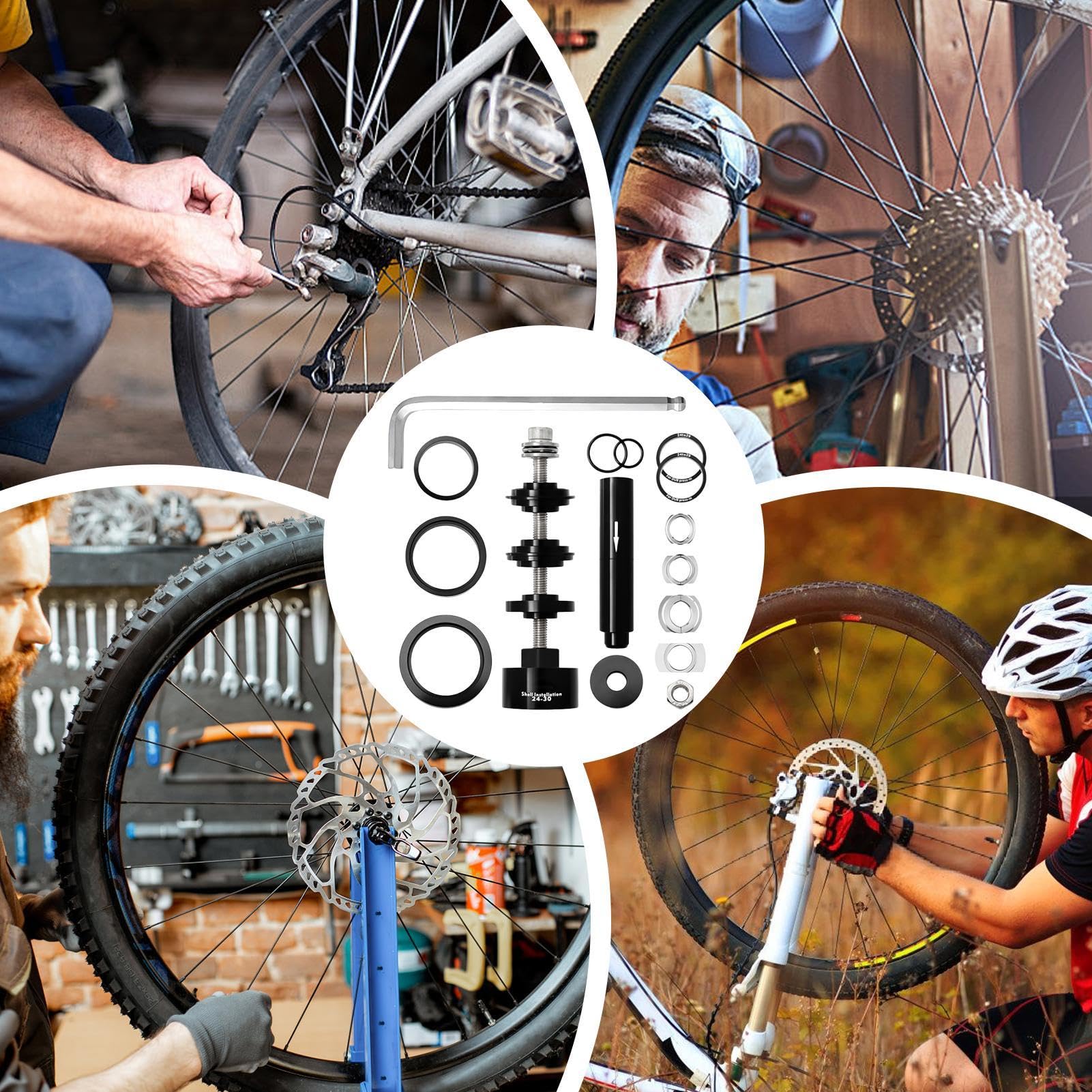 Generisch Fahrrad-Headset-Entfernungswerkzeug, Fahrrad-Headset | Presswerkzeug - Präzises Mehrzweck-Headset-Presswerkzeug | Professioneller Tretlager-Werkzeugsatz für die Fahrradwartung