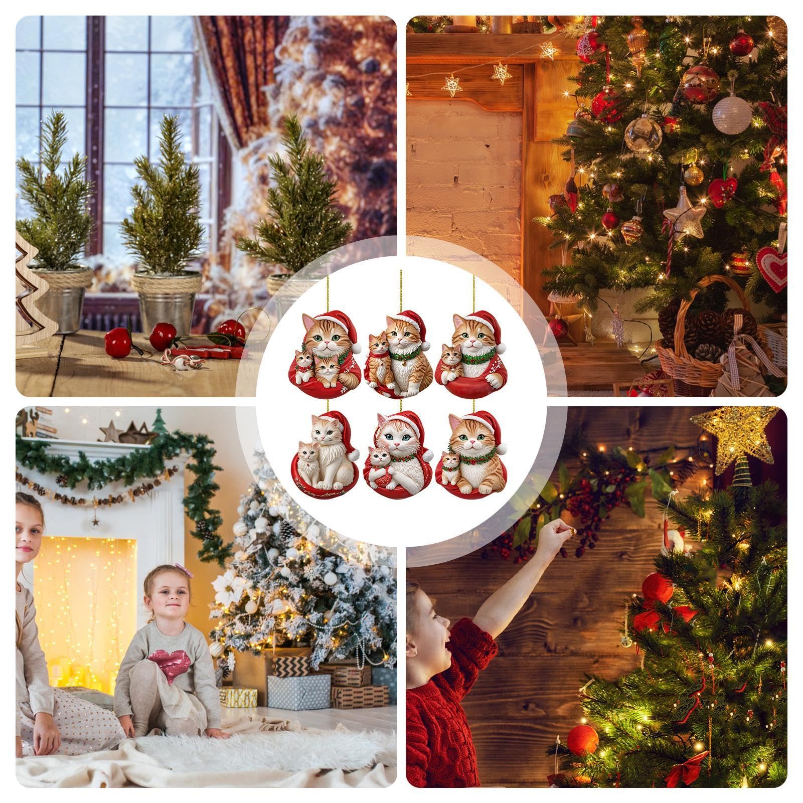 Lot De 2 Décorations De Noël à Suspendre En Acrylique 2D Pour Les