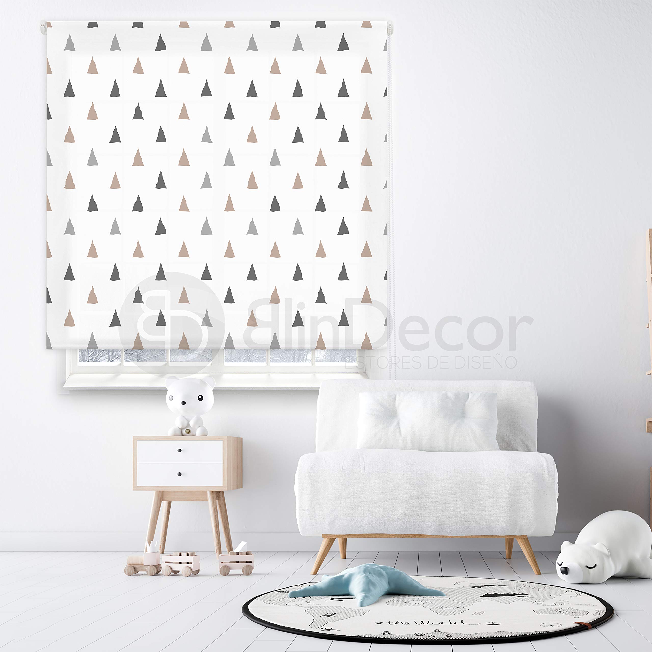 Blindecor Transparant rolgordijn met digitale print Flores