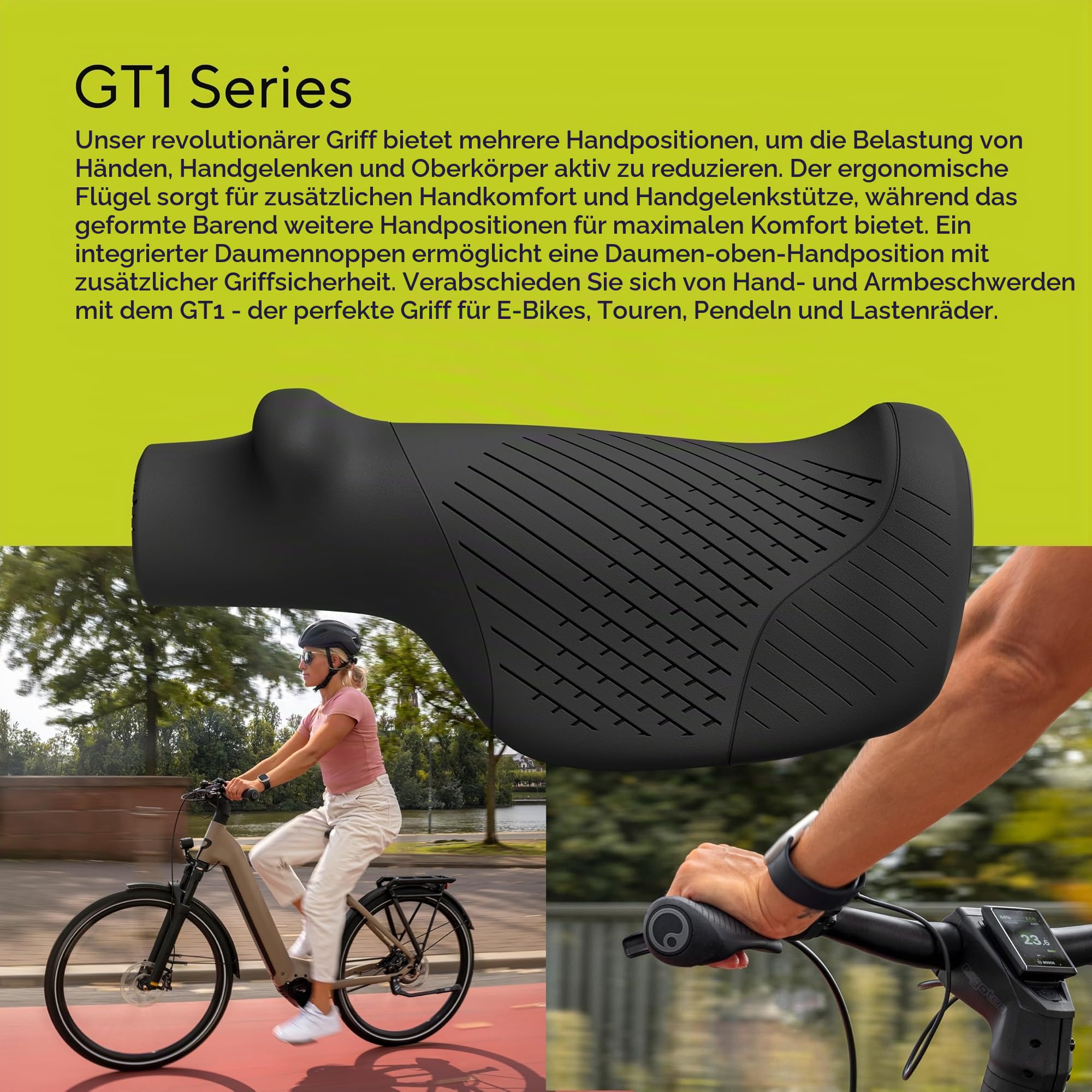 ERGON GT1 Handlebar Grips, Black