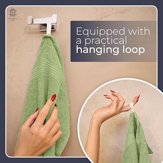 Luxe 6-Piece Towel Set – Soft & Absorbent Cotton, Quick-Drying, Easy Care, 40 x 70 cm, Sage Green