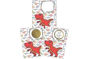 My Scratch Offs 50 Pack Dinosaur DIY Valentine's Day Party Scratch Off Cards & Stickers