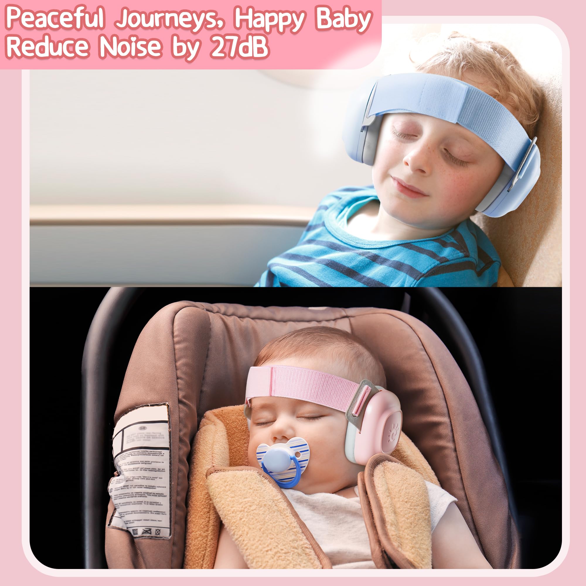 Baby Ear Defenders, Noise Reduction Earmuffs for 0-48 Months,SNR 27dB - Image 3