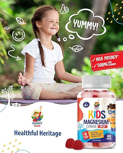 Miniatura 6 de Sanny SAM - Gomitas de magnesio para niños y adultos, 500 mg, masticables de magnesio tranquilos, suplemento masticable de citrato de magnesio para