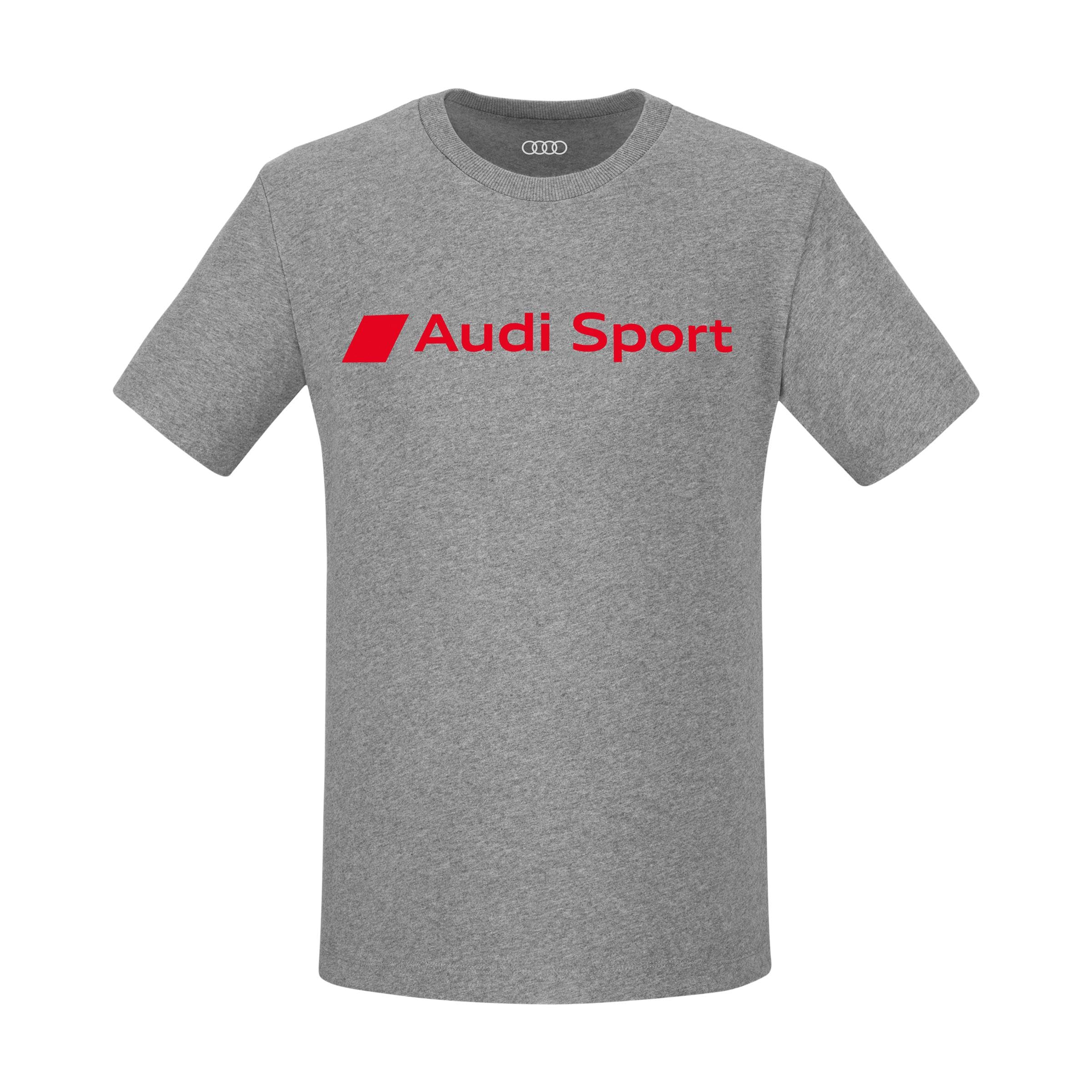 Audi Collection Audi Sport T-Shirt, Herren, Grau Melange Audi Sport T-Shirt à Manches Courtes et col Rond pour Homme, Gris chiné, Taille XL, Coupe Droite, Sportif, 100% Coton Homme