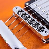 Vista 9 de Grote Guitarra eléctrica de cuerpo semihueco LPF-002 acabado mate con bolsa de gigante (VS)