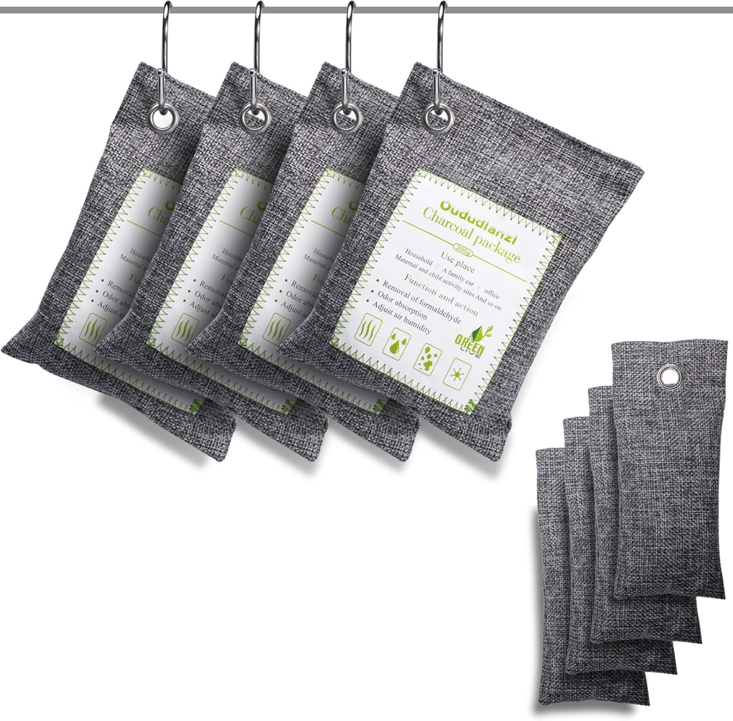 Nature Fresh Bamboo Charcoal Air Purifying Bags (8 Pack