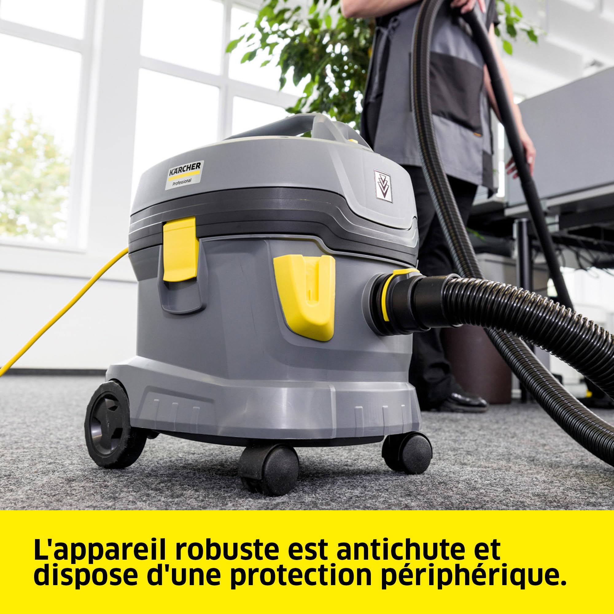 Kärcher aspirateur T 11/1 Classic, aspirateur léger, cuve : 11 l, Puissance : 850 W, Niveau de Pression Acoustique : 61 DB(A), Poids : 3,9 kg, câble : 7,5 m, Panier filtrant Permanent