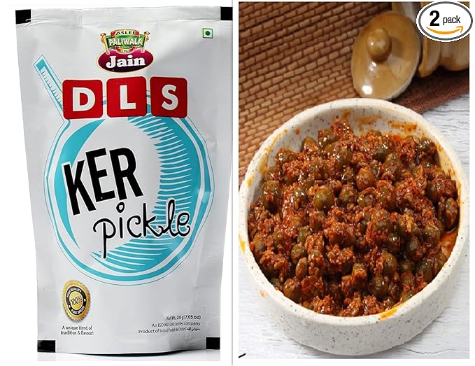 Jain DLS Rajasthani Marwadi KER Pickle I Kair Ka Achar 400 GM ( Pack of 2, Each Pack 200 GM) I Small Ker Pickle I Tenti Dela Pickle I