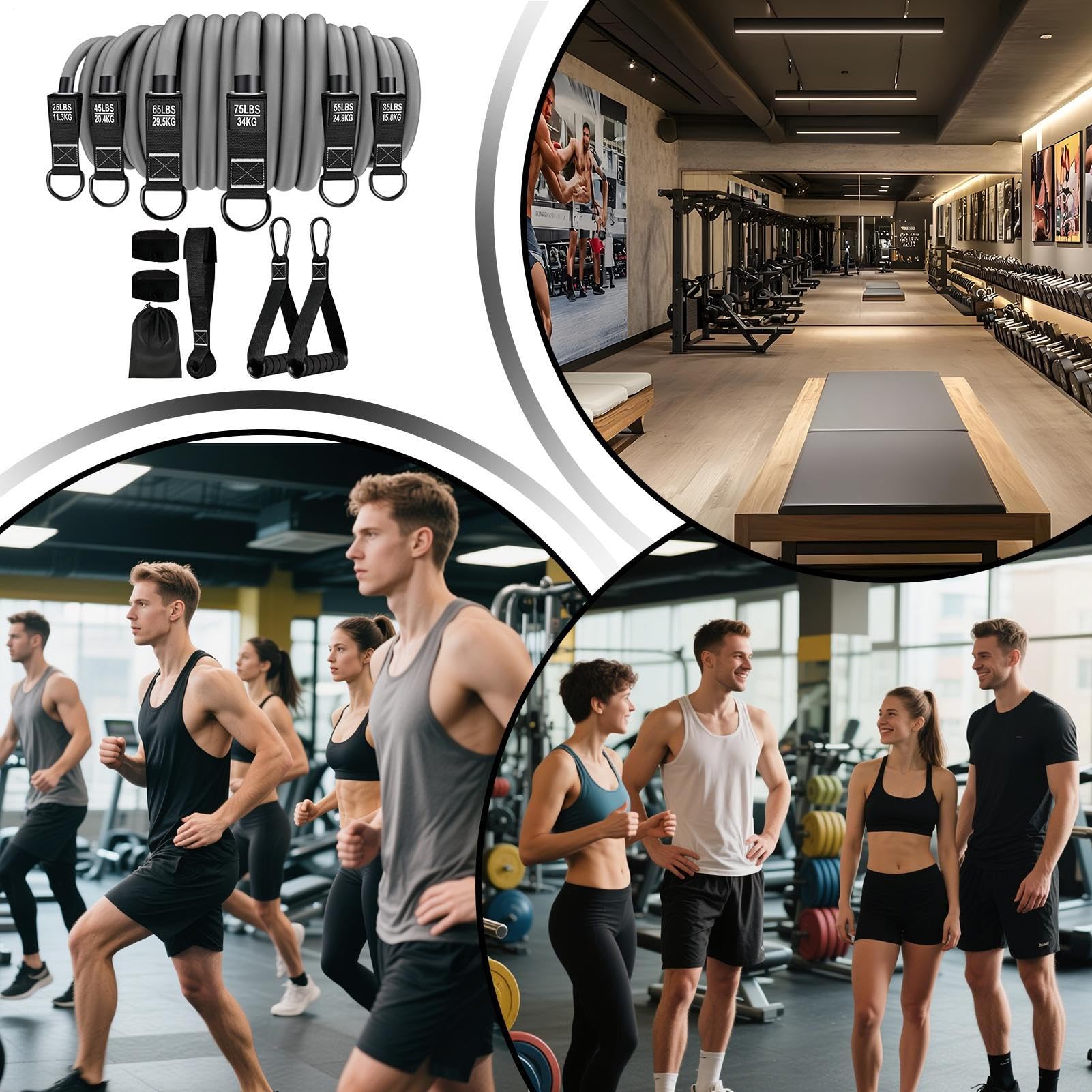 Opaski do ćwiczeń, regulowane opaski wspomagające podciąganie, antypoślizgowy wytrzymały sprzęt fitness, zawiera paski na kostki do treningu siłowego, budowy mięśni, pomarańczowo-żółty i czarny