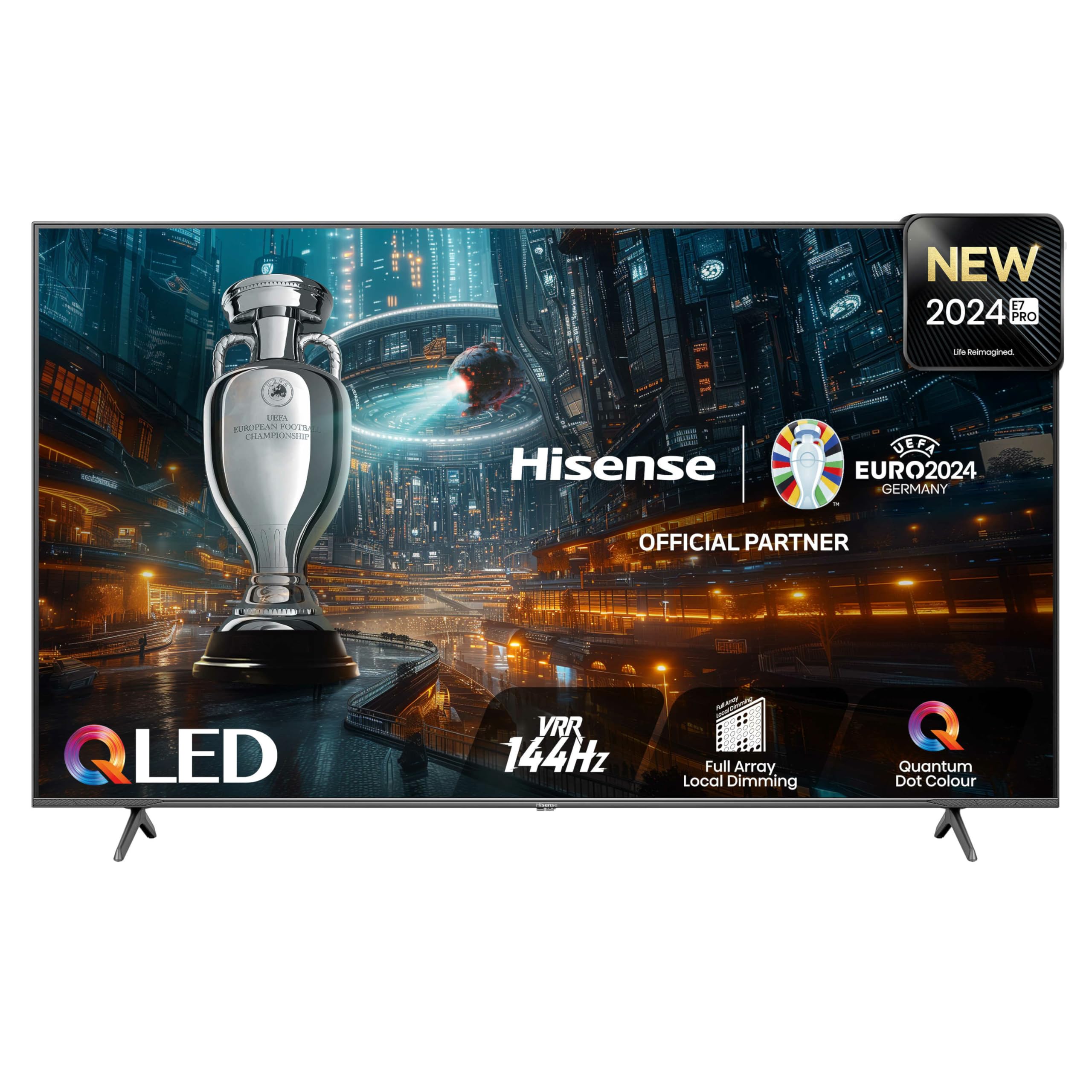 Hisense 55 Inch 144Hz 4K QLED Smart Gaming TV 55E7NQTUK PRO - Full