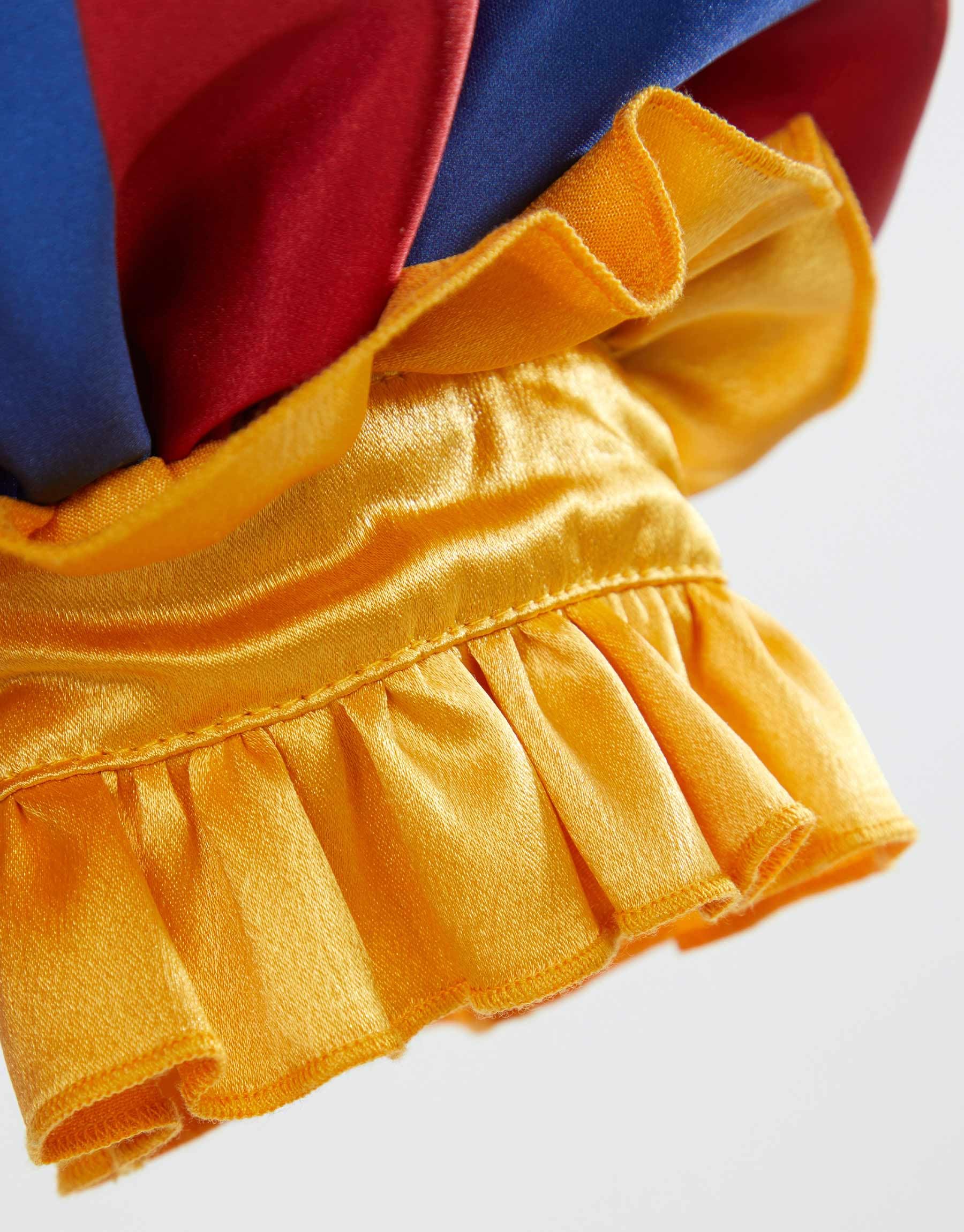 Cosplay.fm Women's Clown Costume Carnival Outfit Jumpsuit and Hat with Gloves and Socks Halloween Costume for Adult Women: Large Red and Blue