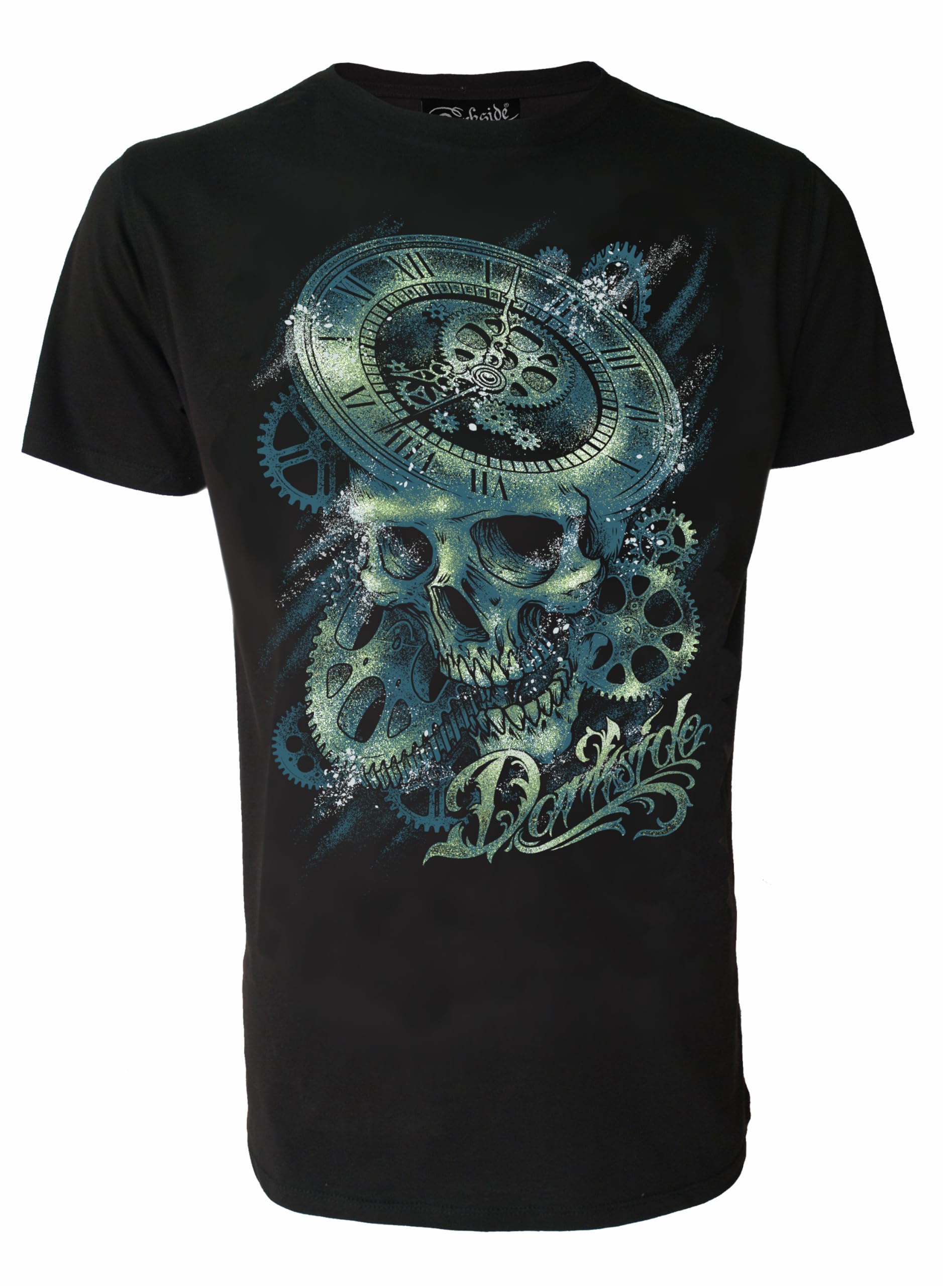 Clockwork Skull Genuine Darkside Mens Steampunk Skull T Shirt X Large Black