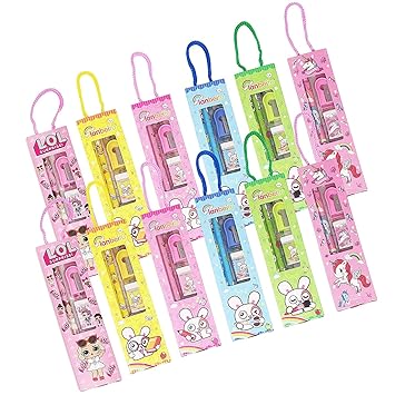 Parteet Mix Stationery Kit Set in a Fancy Box for Kids (Pack of 12)