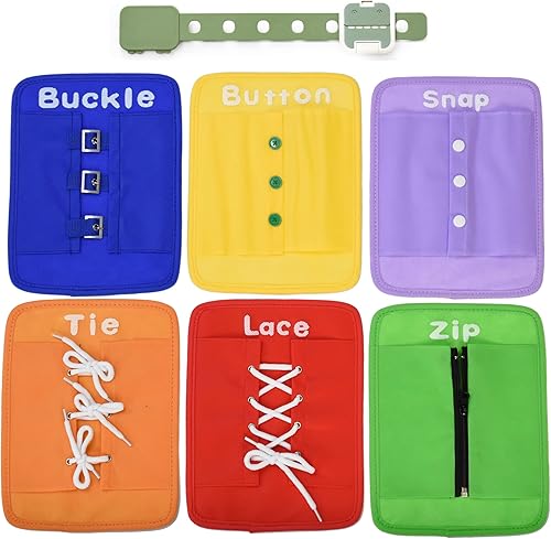 NUNEZRO Aprender a vestirse para niños en edad preescolar - Tabla ocupada para niños de 1 a 3 años - Juguete Montessori para aprender temprano disponible en Yaxa Colombia