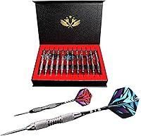 Vista 10 de Steel Tip Darts 12 Pack Set with Nonslip Iron Barrel Aluminum Dart Shafts and Flights Darts Sharpener an Gift Box